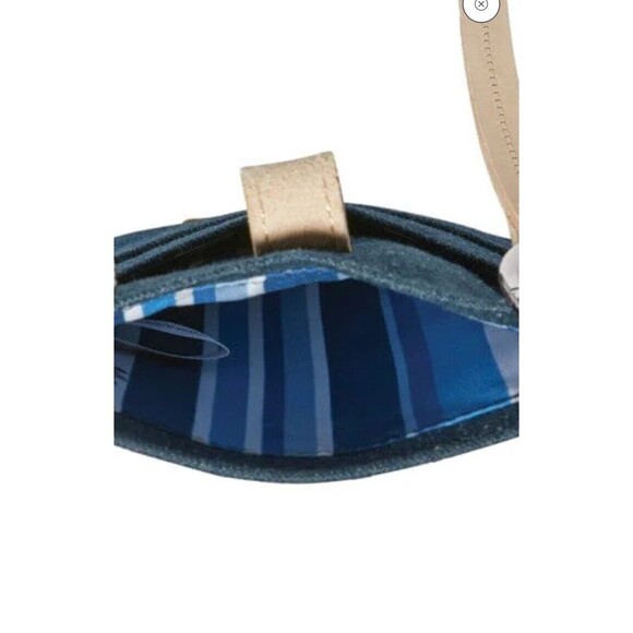 $75 Brighton Denim Crossbody Pouch Bag Boston Terrier Bulldog Phone Bag - Picture 6 of 7